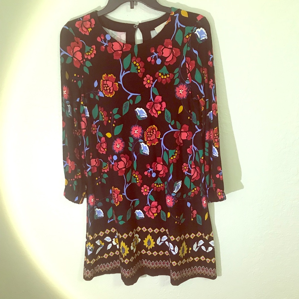 LOFT long sleeve floral dress